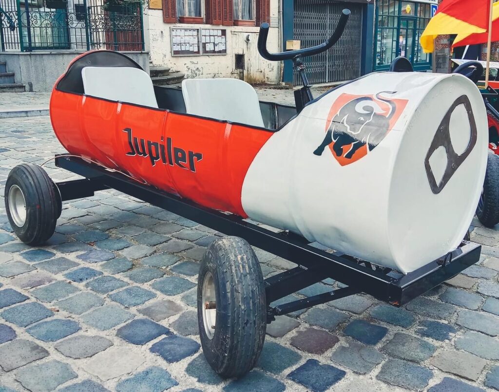 Jupiler à la course de caisses à savon d'Avesnes